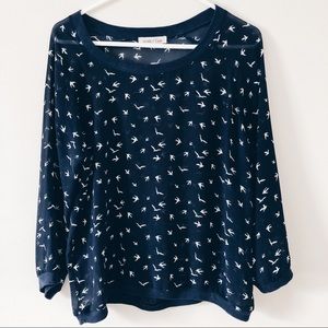 Sheer Top with bird design